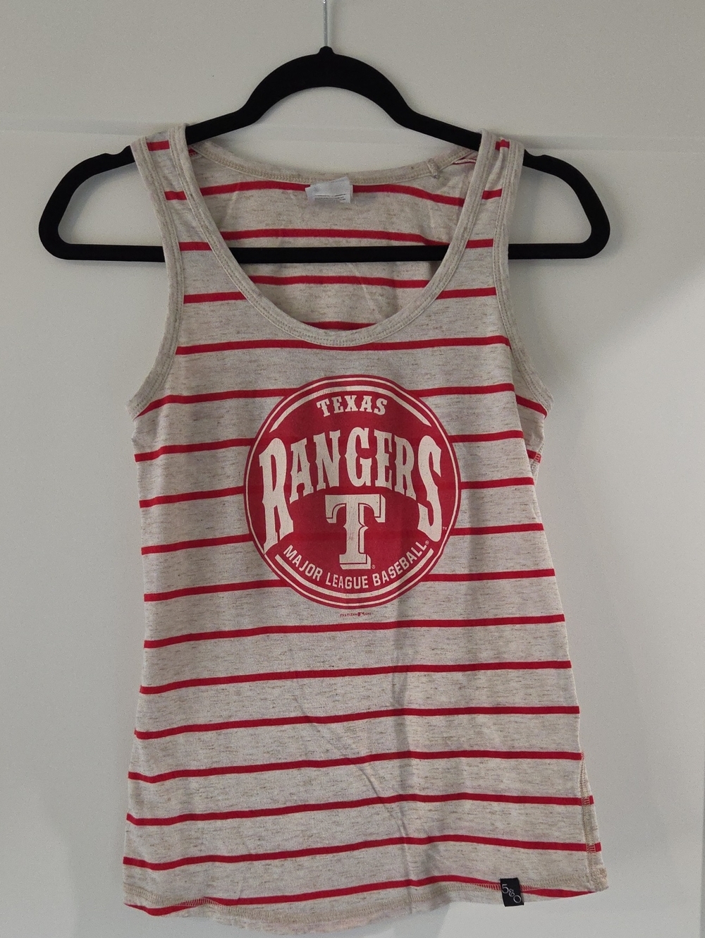 Striped Red Texas Rangers Tank Top for Women